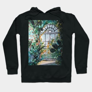 Greenhouse watercolor Hoodie